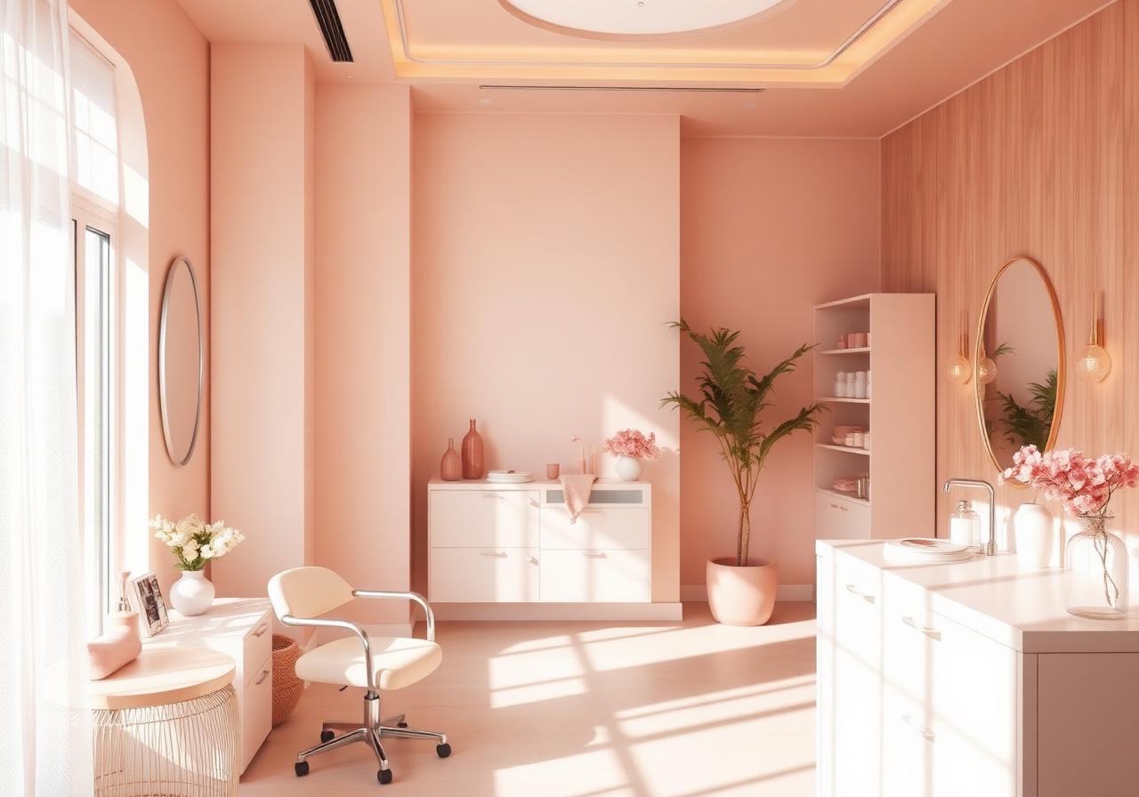 Sammy's spray tan studio interior